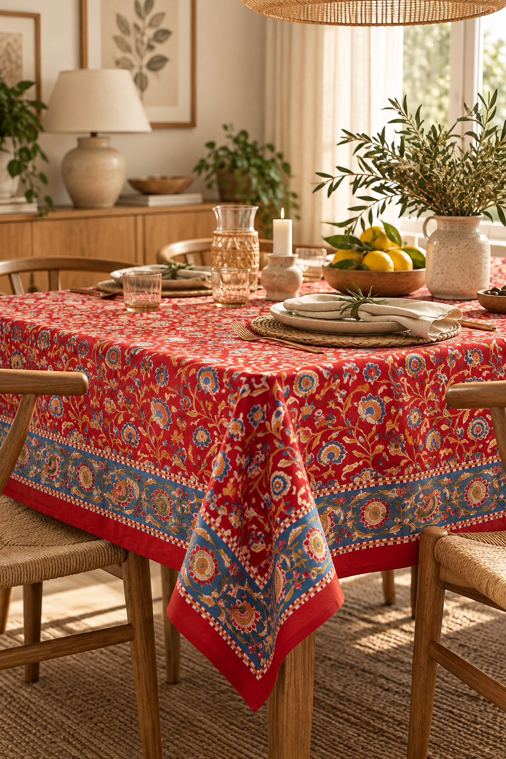 Royal Jaipur Harmony | Handblocktryckt bordsduk