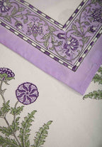 Diana Bud | Handblockstryck Bordstablett & Servettset i 100% Bomull | Elegant Dukning för Alla Tillfällen 5