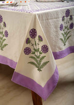 Diana Bud | Handblocktryckt Bordsöverdrag i 100% Bomull med Blommönster | Elegant Design för Förhöjd Matupplevelse 5