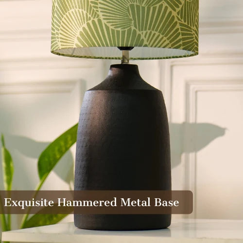 Elegant Bordslampa med Mango Silk Skärm och Metallfot - RIO Collection 3