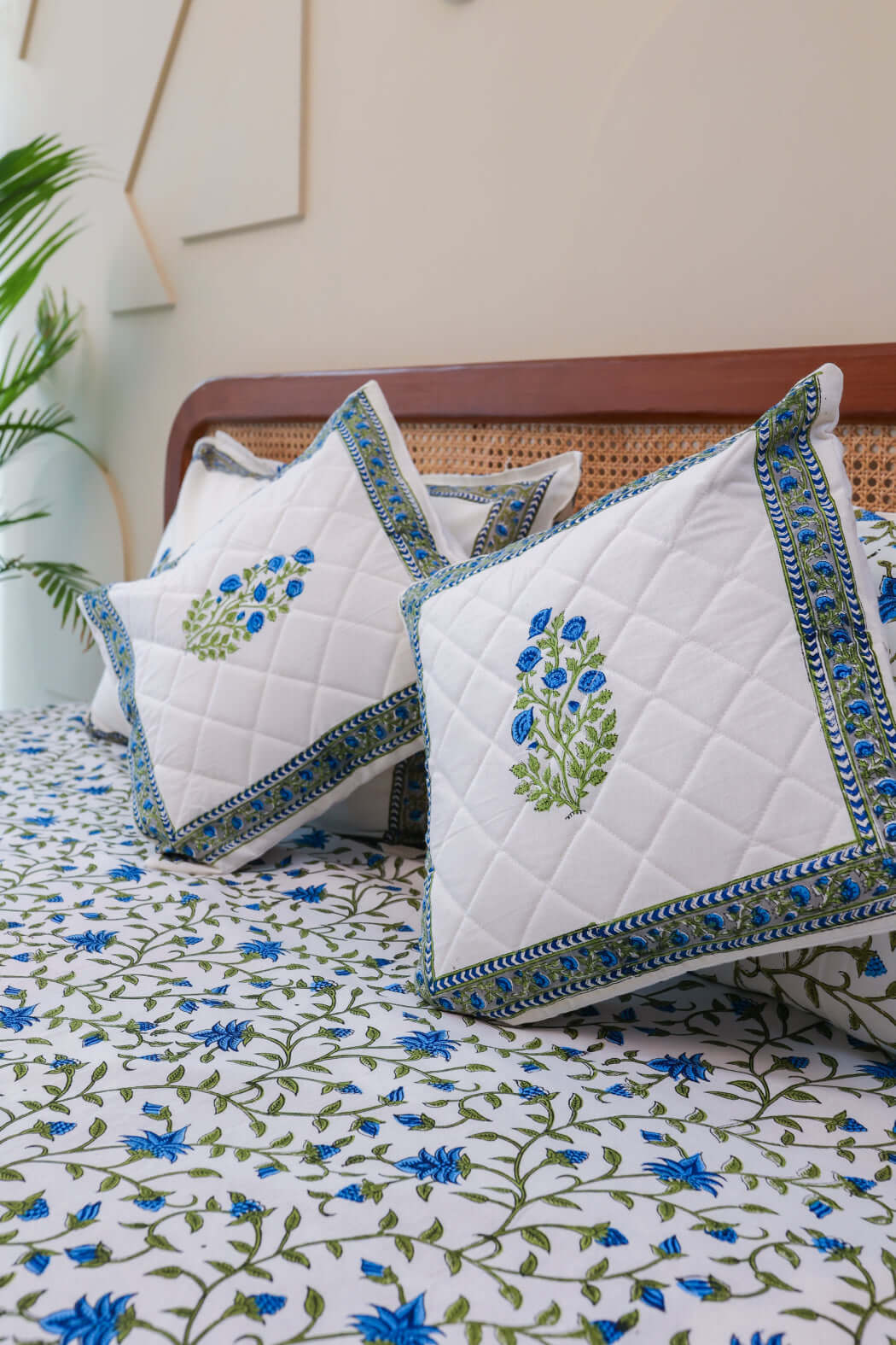 Elegant Impressions | Premium Sänglinnen Set i 100% Bomull med Handblocktryck | Unika Mönster för Elegans och Komfort 4