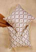 Elegant Kuddfodral | 100% Bomull med Handblockstryck | Minimalistisk Design för Vardagsrummet 0