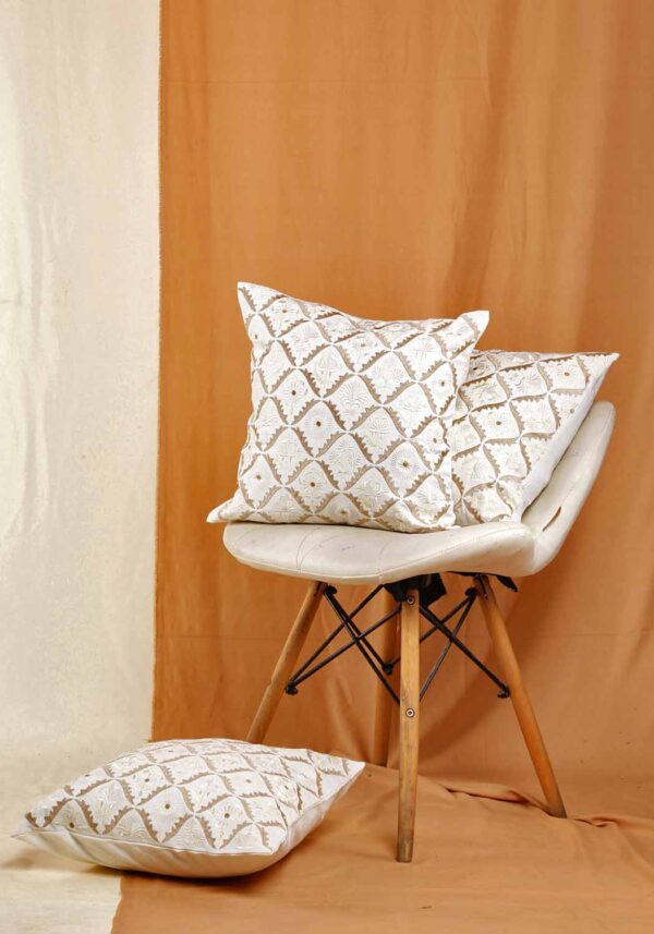 Elegant Kuddfodral | 100% Bomull med Handblockstryck | Minimalistisk Design för Vardagsrummet 1
