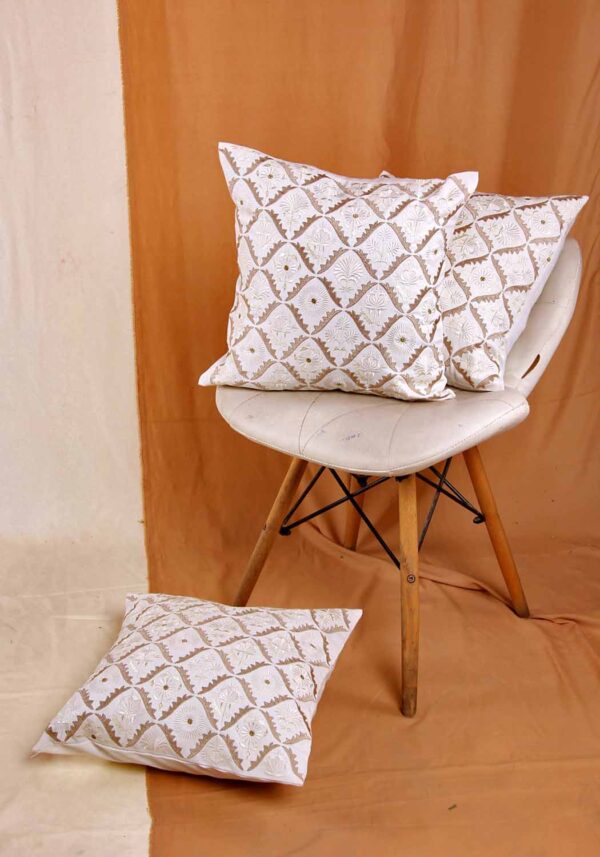 Elegant Kuddfodral | 100% Bomull med Handblockstryck | Minimalistisk Design för Vardagsrummet 5