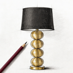 GuldAura | Elegant Liten Bordslampa i Mässing för Stilfull Belysning 6