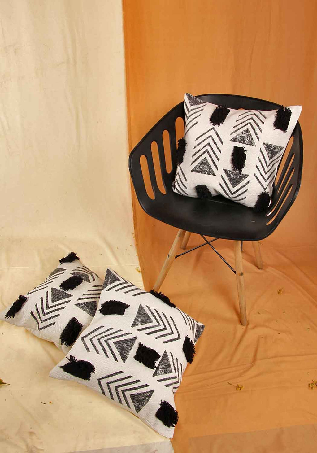 Handblocktryckt Kuddfodral i 100% Bomull med Detaljerat Mönster | Elegant Heminredning för Soffor och Sovrum 6