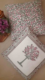 Handblocktryckt Kuddfodral i 100% Bomull med Vintage Design | Elegant Inredning för Hemmet 7