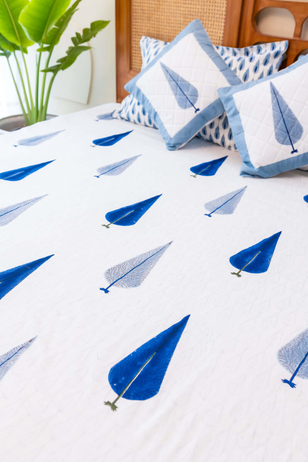 Handblocktryckt Sänglinne Set i Bomull med Elegant Design | 6 Delar för Tidlös Komfort 4