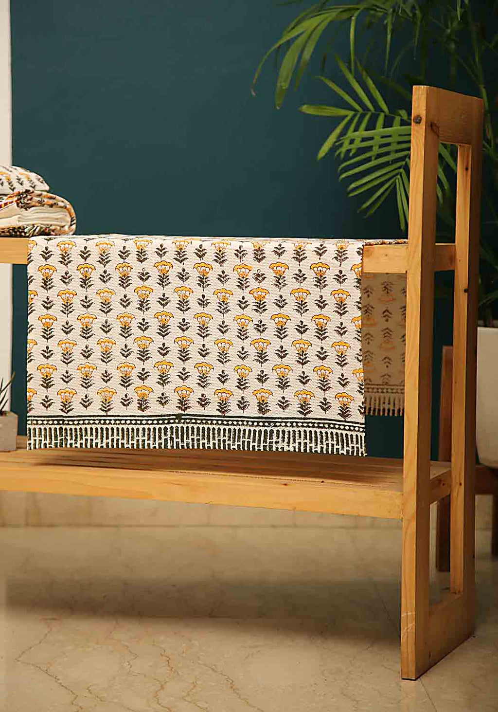 Handdukar | Handduk med Handblocktryck i 100% Bomull | Mjuk och Hållbar Design 3