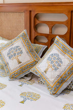 Heritage Blooms | Bäddset i 100% Bomull med Handblocktryck | Tidlös Elegans för Ditt Sovrum 1