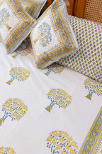 Heritage Blooms | Bäddset i 100% Bomull med Handblocktryck | Tidlös Elegans för Ditt Sovrum 3