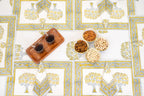 Heritage Blooms | Premium Bomull Bordstablett och Servettset med Handblocktryck | Vintage Charm för Elegant Inredning 4