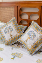 Heritage Blooms | Premium Quilt Set med Handblocktryck & Vintagecharm | 6 Delar för Elegant Sovrumsinredning 2