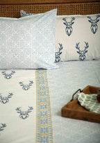 Muscari | Premium Lakan i Bomull med Handblockstryck | Elegant Design för Sovrummet 4