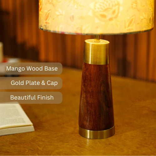 RIO-kollektionen | Bordlampa i Mangoträ med Vintage Design | Handgjord för Elegant Heminredning 3