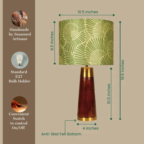 RIO-kollektionen | Bordlampa i Mangoträ med Vintage Design | Perfekt för Heminredning 3