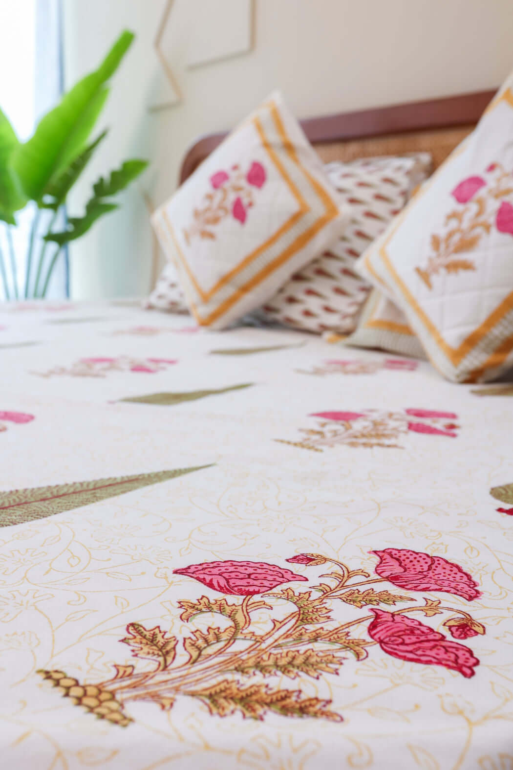 Regal Patterns | Lakan i 100% Bomull med Handblockstryck | Elegant Design för Komfort 3