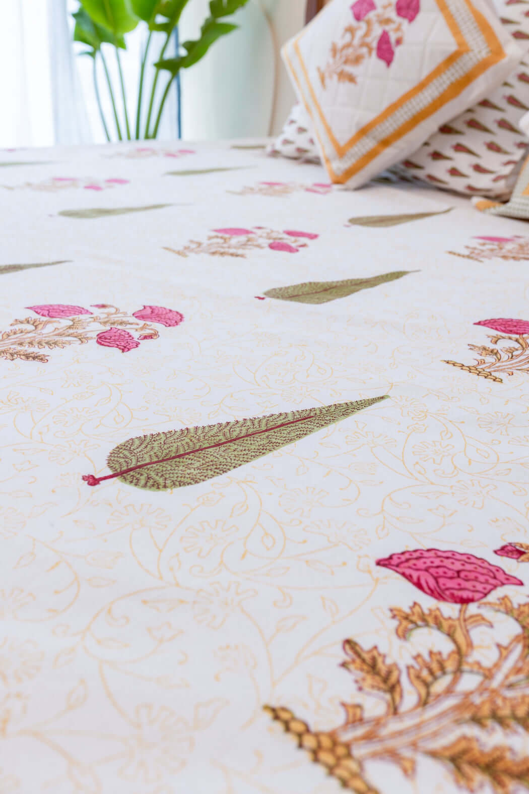 Regal Patterns | Lakan i 100% Bomull med Handblockstryck | Elegant Design för Komfort 4