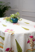 Regal Patterns | Premium Bomullsbordsöverdrag med Handblocktryck | Elegant Design för Traditionell Inredning 0