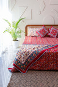 Royal Jaipur Harmony | Premium Sänglinne Set med Handblocktryck | King Size för Elegant Sovrum 0