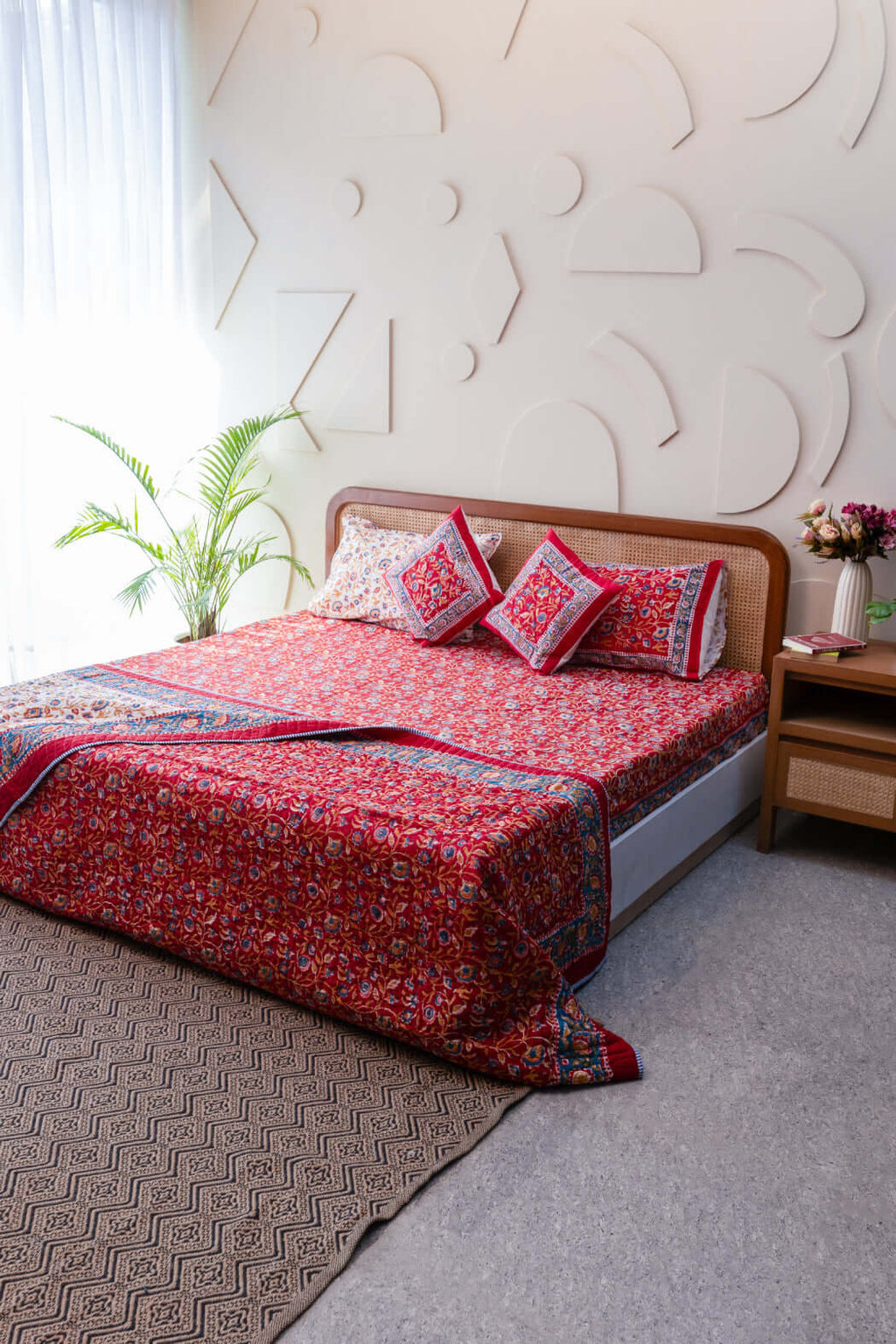 Royal Jaipur Harmony | Premium Sänglinne Set med Handblocktryck | King Size för Elegant Sovrum 3