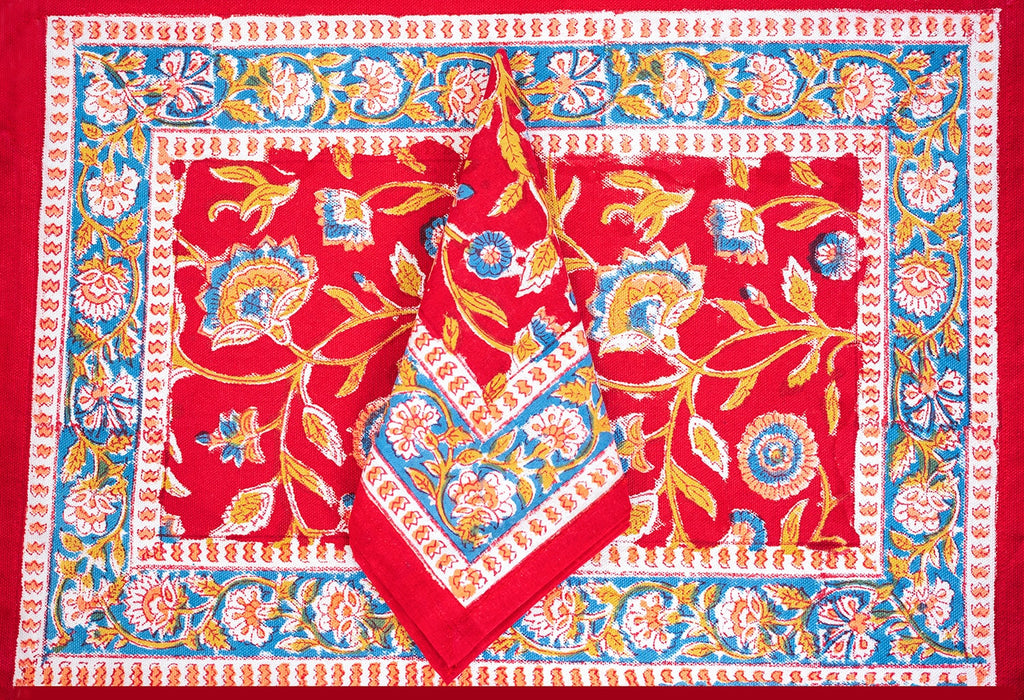 Royal Jaipur Harmony | Premium Sänglinne Set med Handblocktryck | King Size för Elegant Sovrum 6