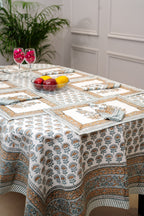 Rustik Charm | Premium Sänglinne Set med Handblocktryck i 100% Bomull | King Size för Mjuk och Bekväm Sömn 7
