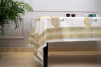 Serene Garden | Premium Bordsöverdrag i Bomull med Handblockstryck | Elegant Design för Inbjudande Matplats 2