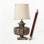 SkulpturalDesign | Elegant Liten Bordslampa i Guld och Vit Metall 4